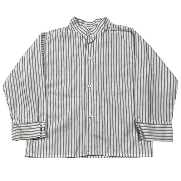 Good Lad Other - Vintage Good Lad Boys 4T Striped Band Collar Button Down Shirt White Black